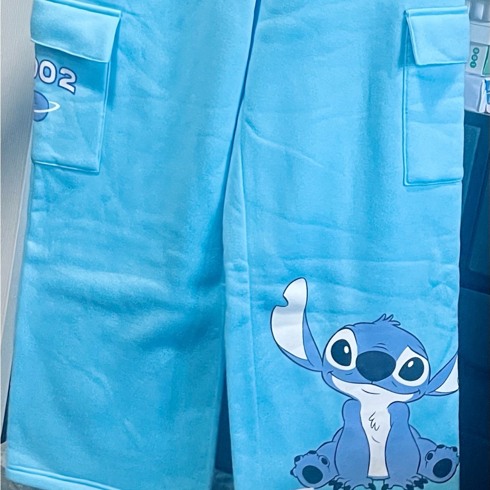 NEW Disney Lilo and Stitch Stitch 626 Blue Women’s Maxline Sweatpants size S